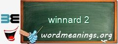 WordMeaning blackboard for winnard 2